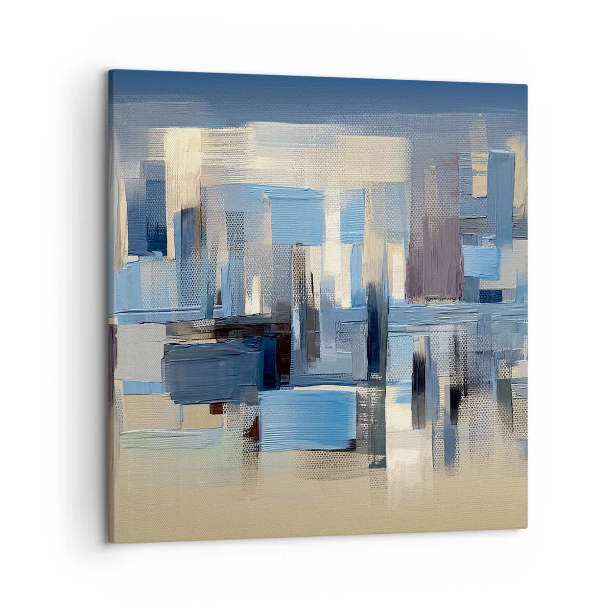 Obraz na plátně - Modrá konstrukce - 50x50 cm