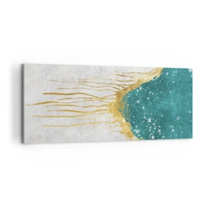 Obraz na plátně - Zlatý příliv - 100x40 cm