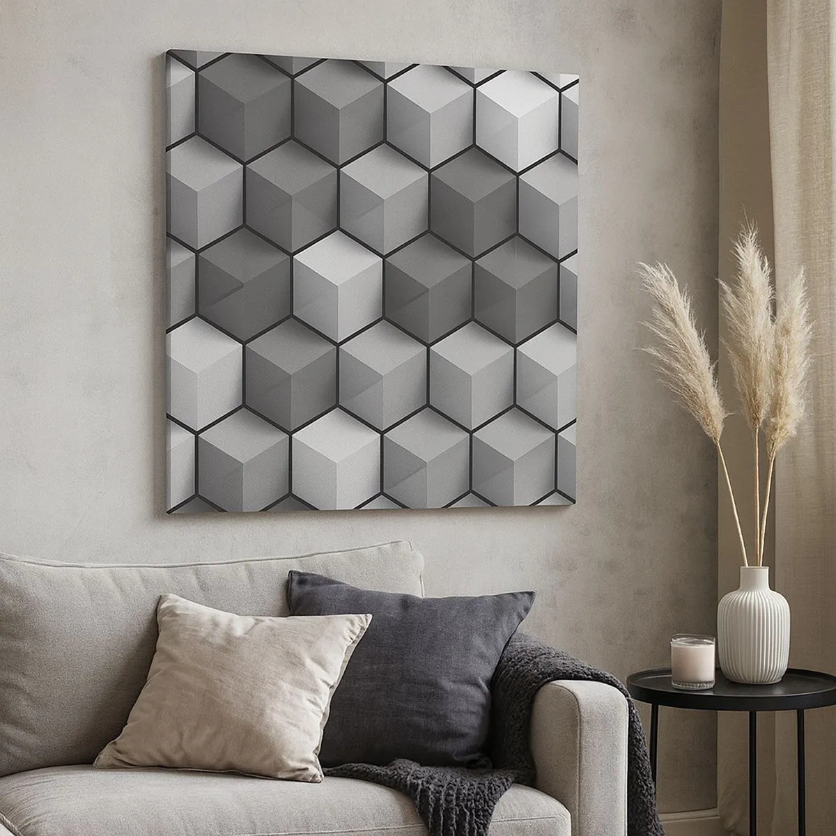 Obraz na plátně - Kubistické puzzle - 30x30 cm