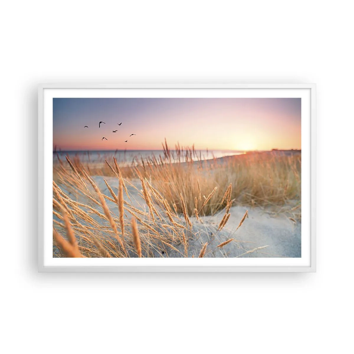 Plakát v bílém rámu - Baltská ukolébavka - 91x61 cm