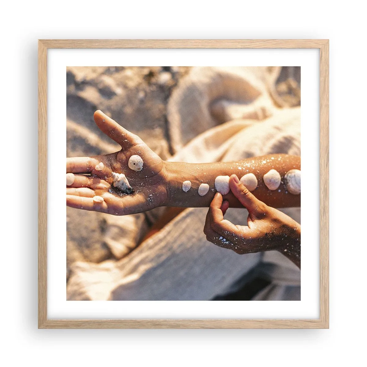 Plakát v rámu světlý dub - Krása na dosah - 50x50 cm