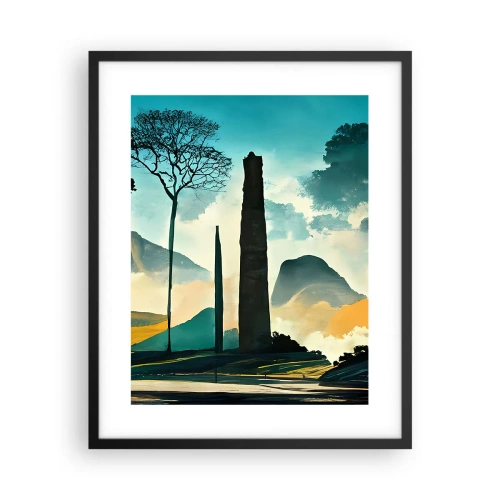 Plakát v černém rámu - Výš a výš - 40x50 cm