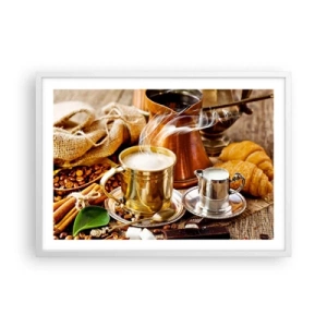 Plakát v bílém rámu - Hezký den! - 70x50 cm