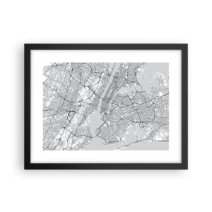 Plakát v černém rámu - Anatomie metropole - 40x30 cm