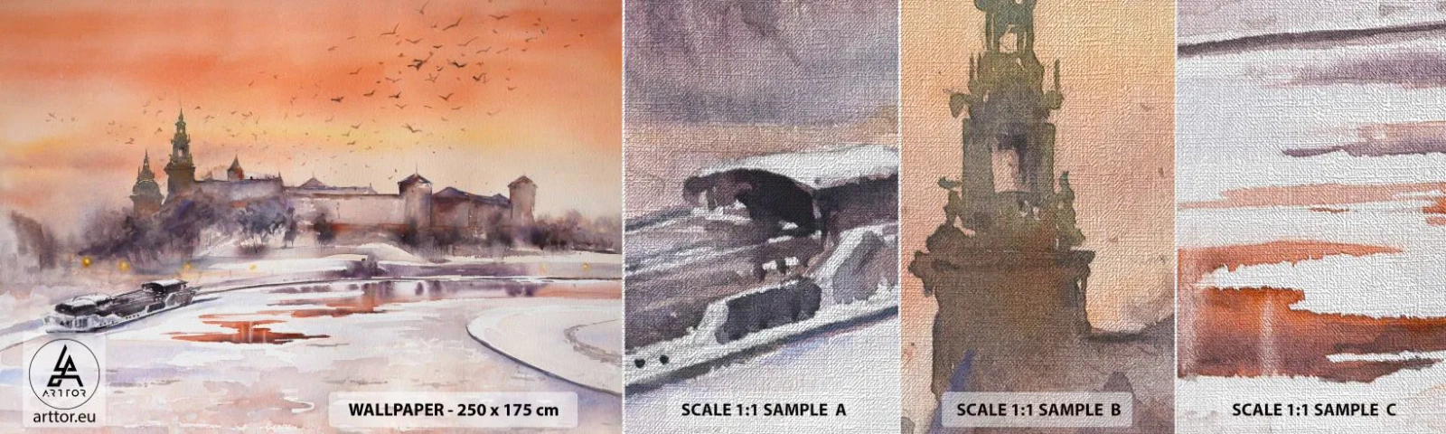 Vzor Fototapety Premium Canvas - Královský západ slunce - Krajina, Krajina, Klasický - 100x30 cm