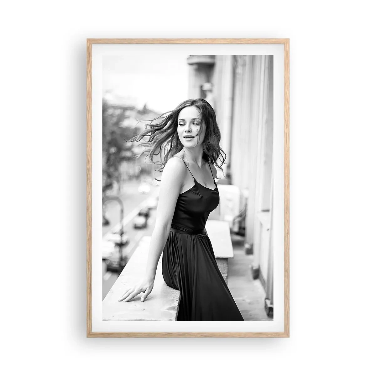 Plakát v rámu světlý dub - Určitě Pařížanka - 61x91 cm