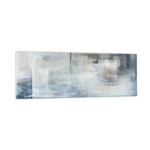 Obraz na skle - Za závojem modré - 90x30 cm