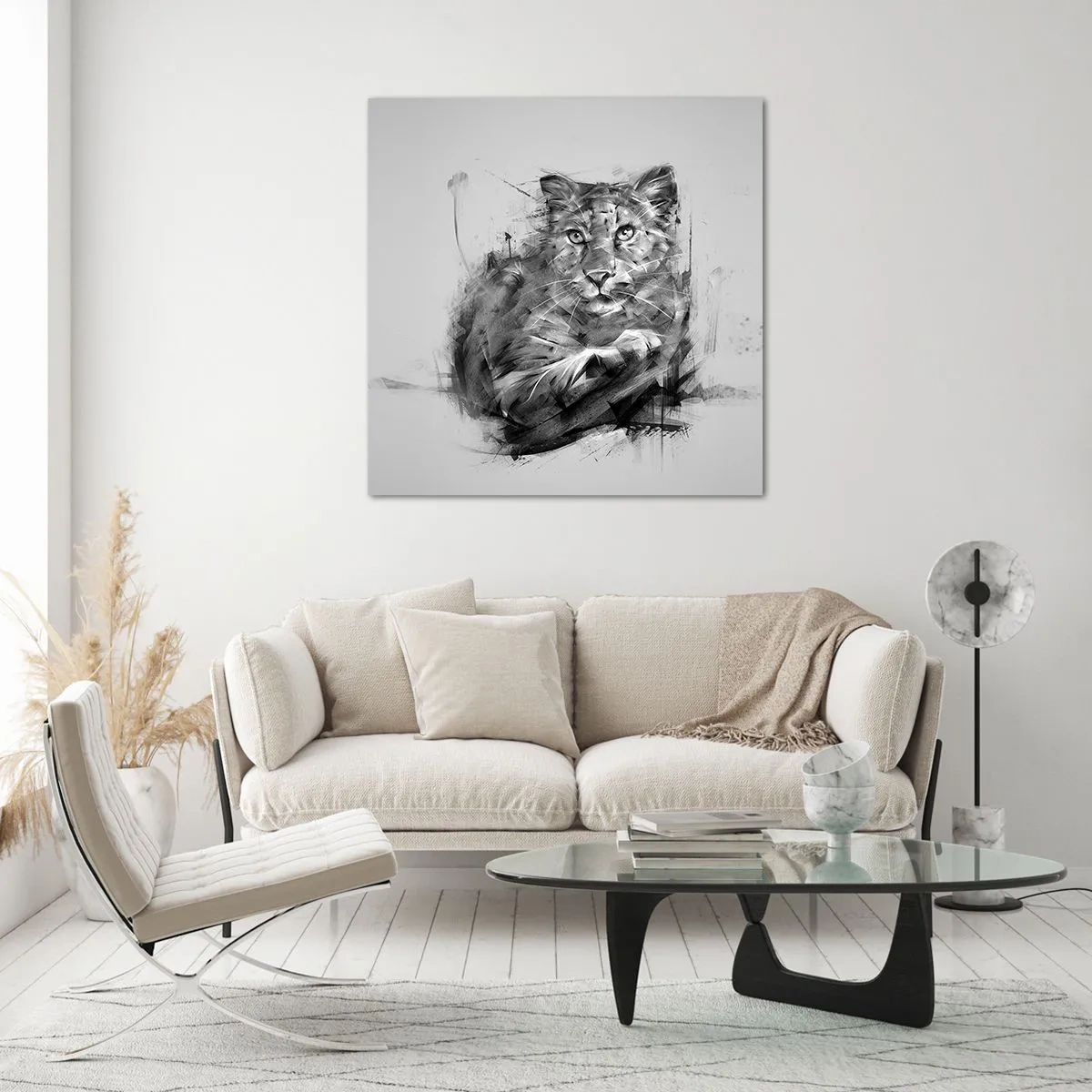 Obraz na skle - Ano, pozorně poslouchám - 70x70 cm