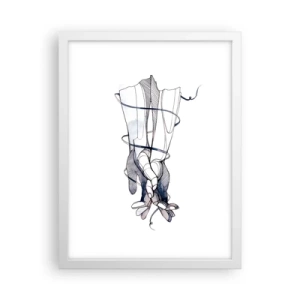 Plakát v bílém rámu - Studie o dotyku - 30x40 cm