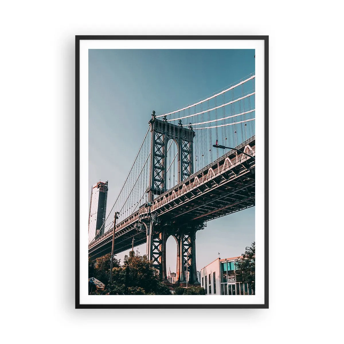 Plakát v černém rámu - Nad vlnami města - 70x100 cm