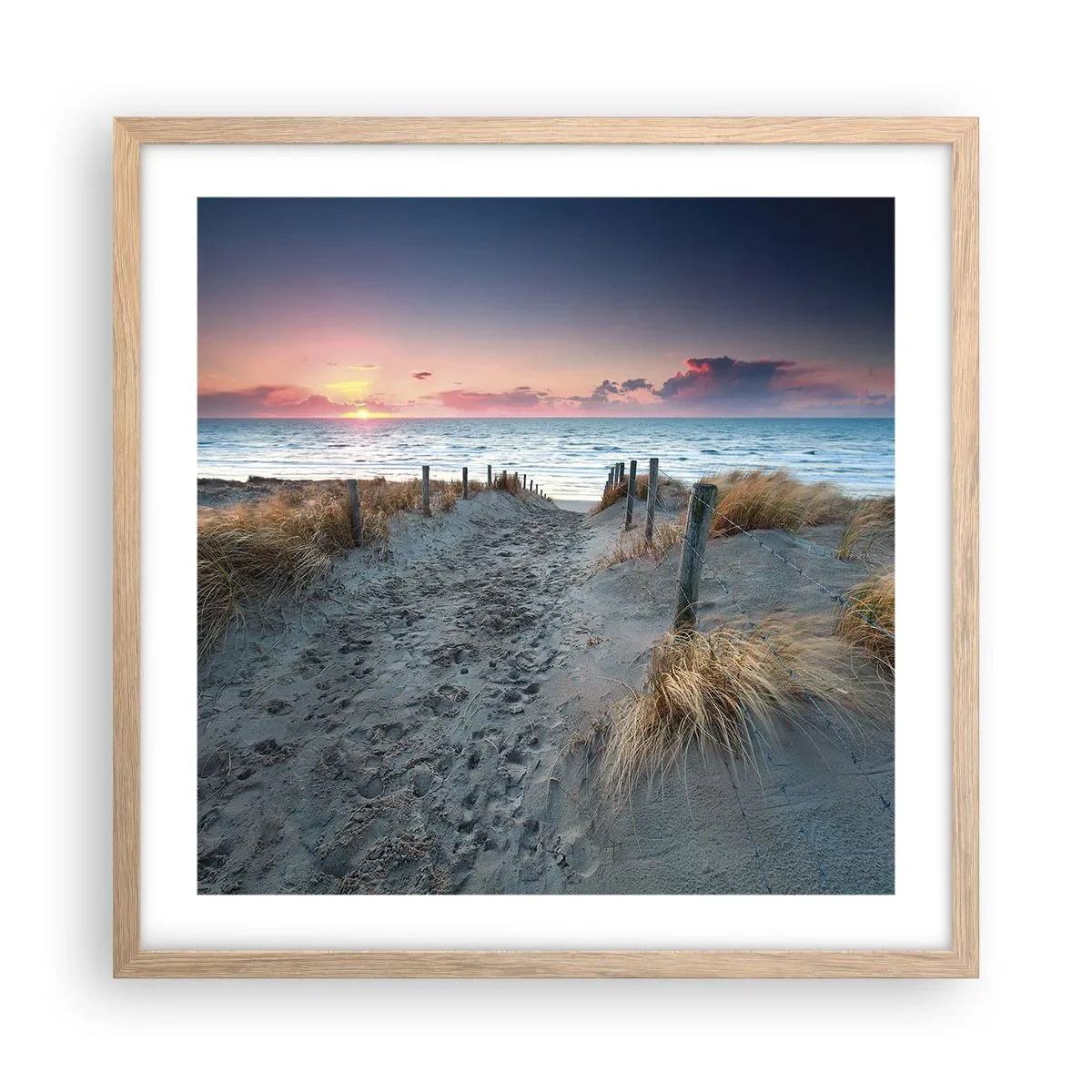 Plakát v rámu světlý dub - Za trochu lásky šel bych světa kraj… - 50x50 cm