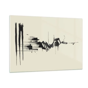 Obraz na skle - Spěšná abstrakce - 120x80 cm