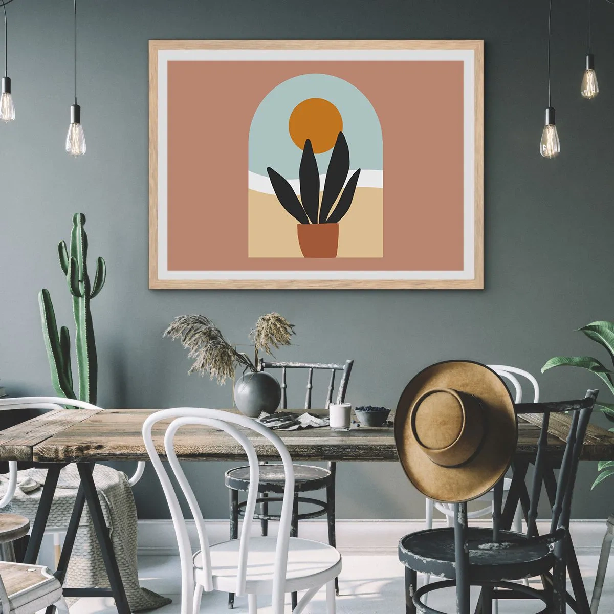 Plakát v rámu světlý dub - Malé radosti - 100x70 cm