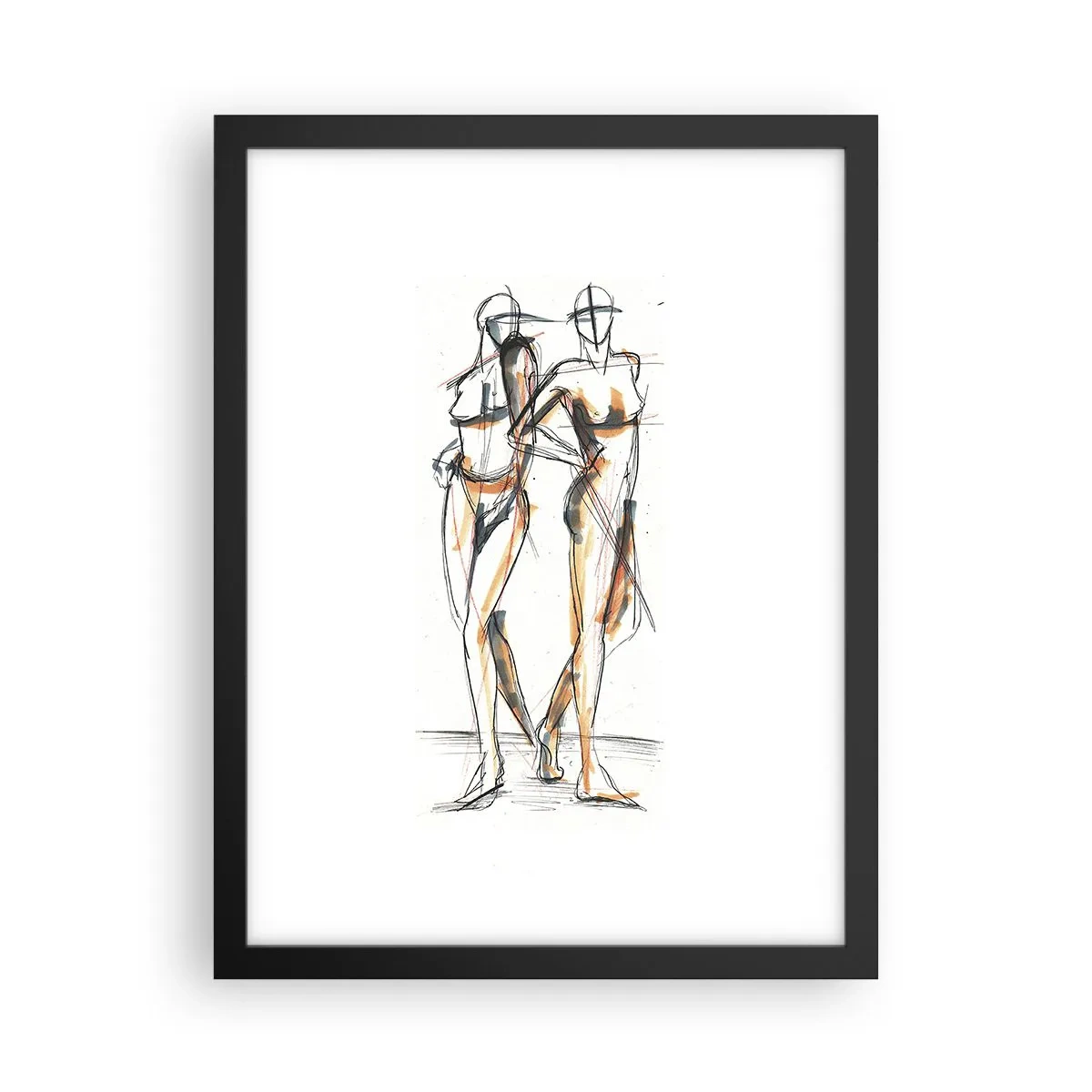 Plakát v černém rámu - Studie šarmu - 30x40 cm