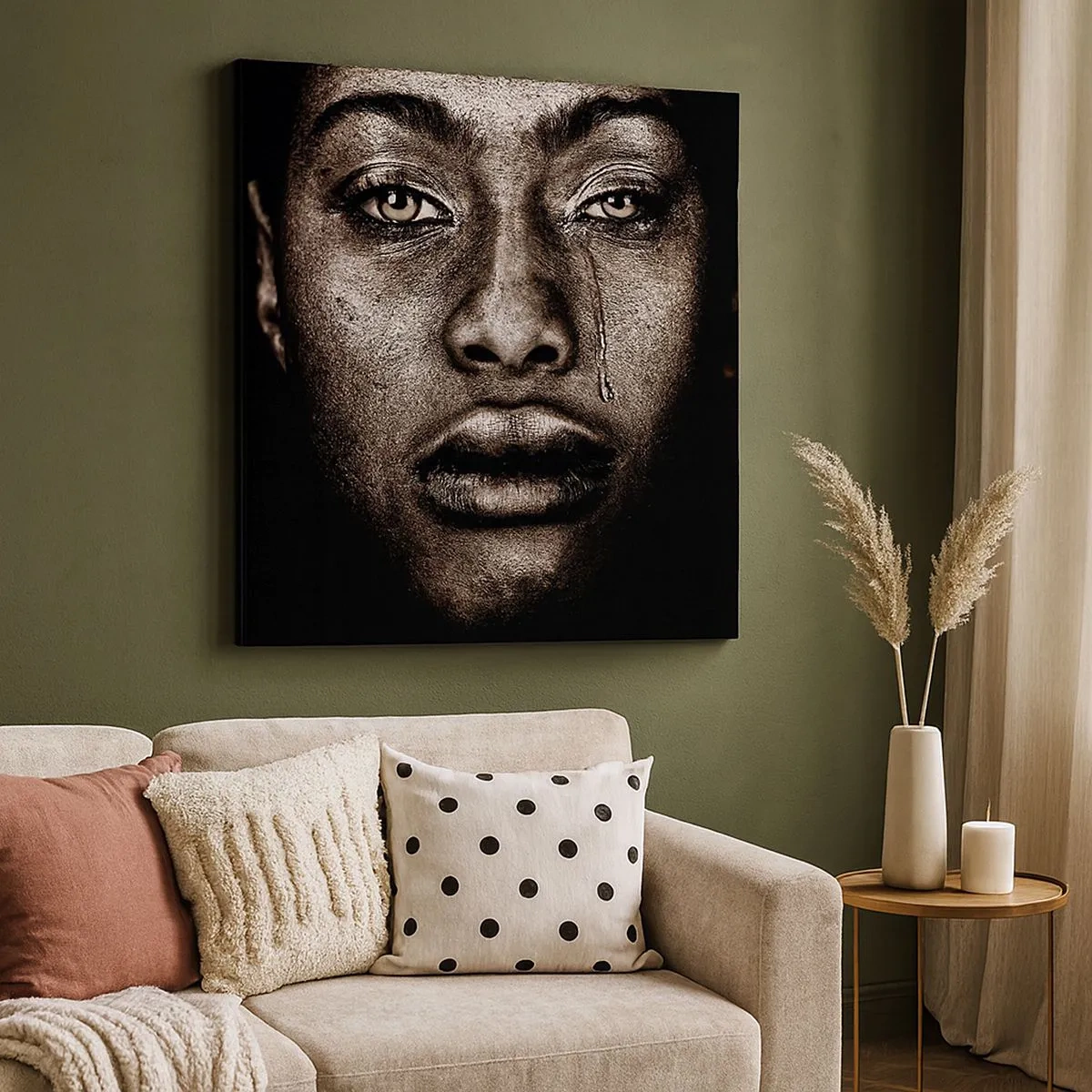 Obraz na plátně - Jedna slza - 30x30 cm