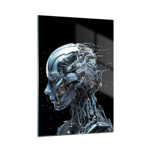 Obraz na skle - Technologie je žena - 50x70 cm