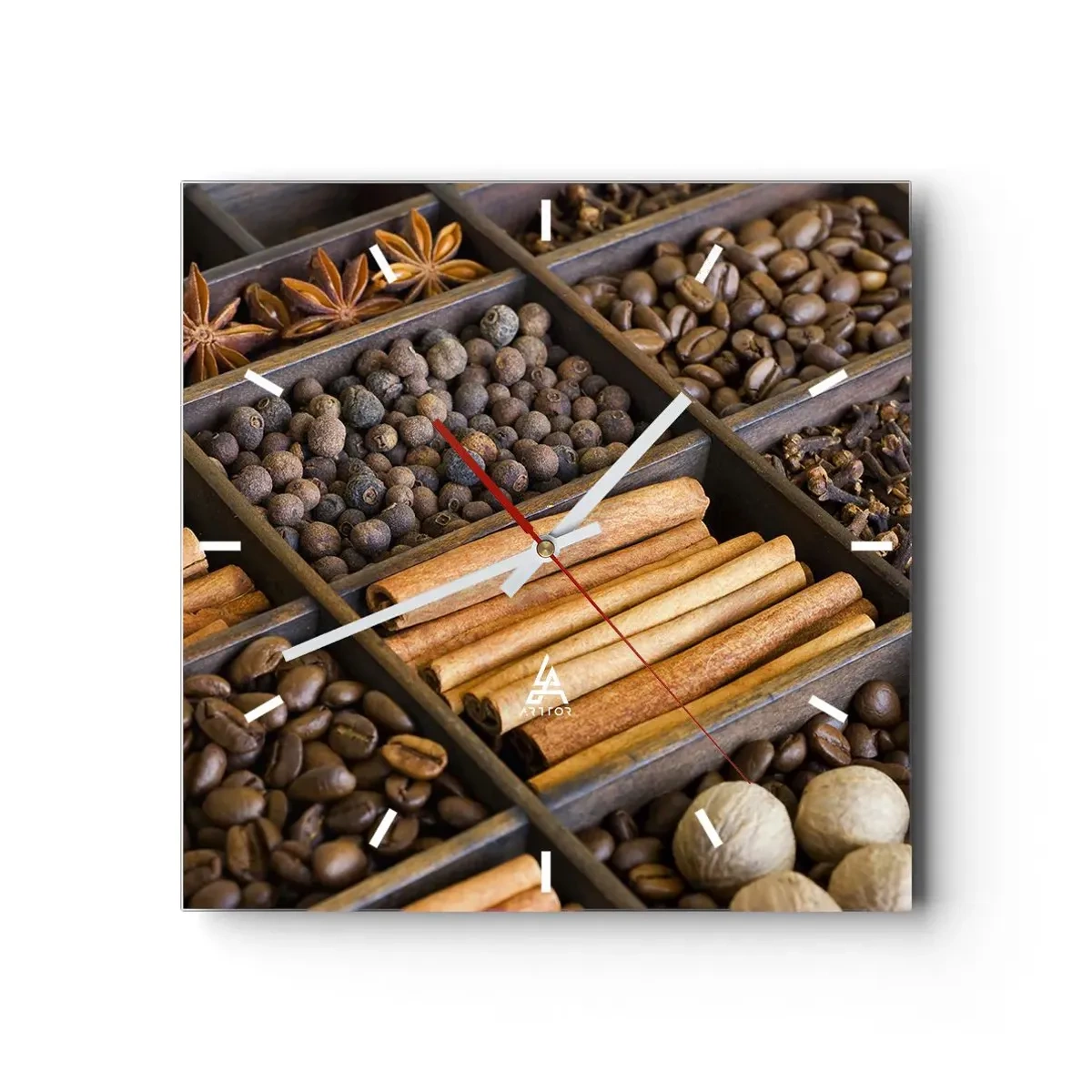 Nástěnné hodiny - Pokladnice vůní - 40x40 cm