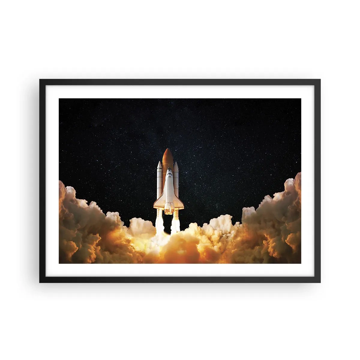 Plakát v černém rámu - Ad astra! - 70x50 cm