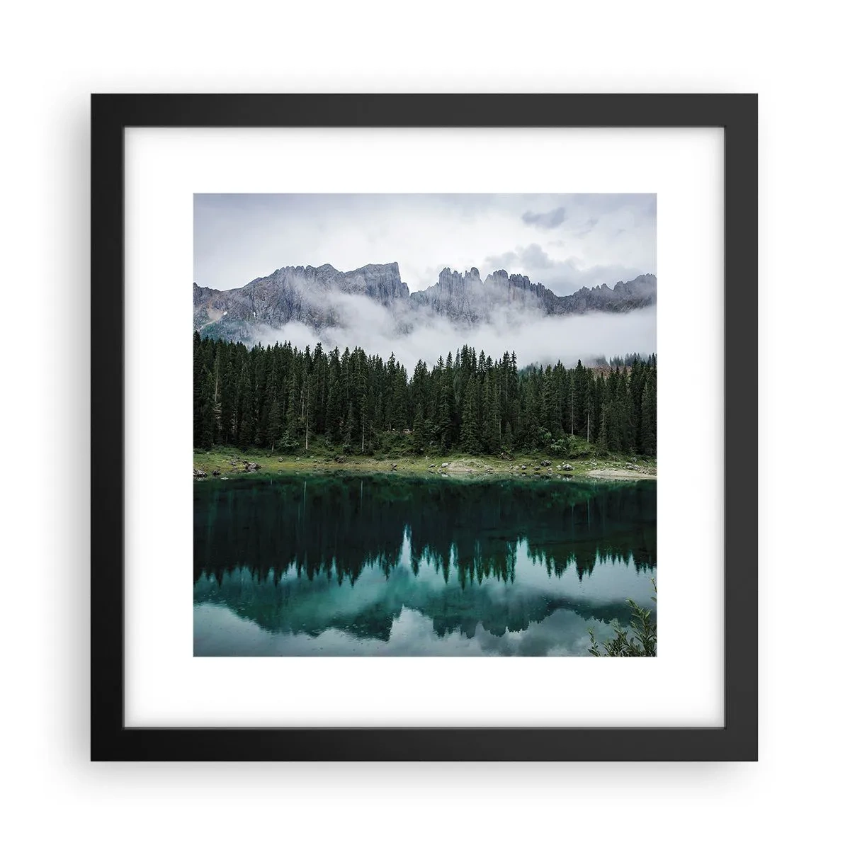 Plakát v černém rámu - Tiše, tiše, neprobuďme spící vodu…. - 30x30 cm