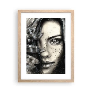 Plakát v rámu světlý dub - Divoká krása - 30x40 cm