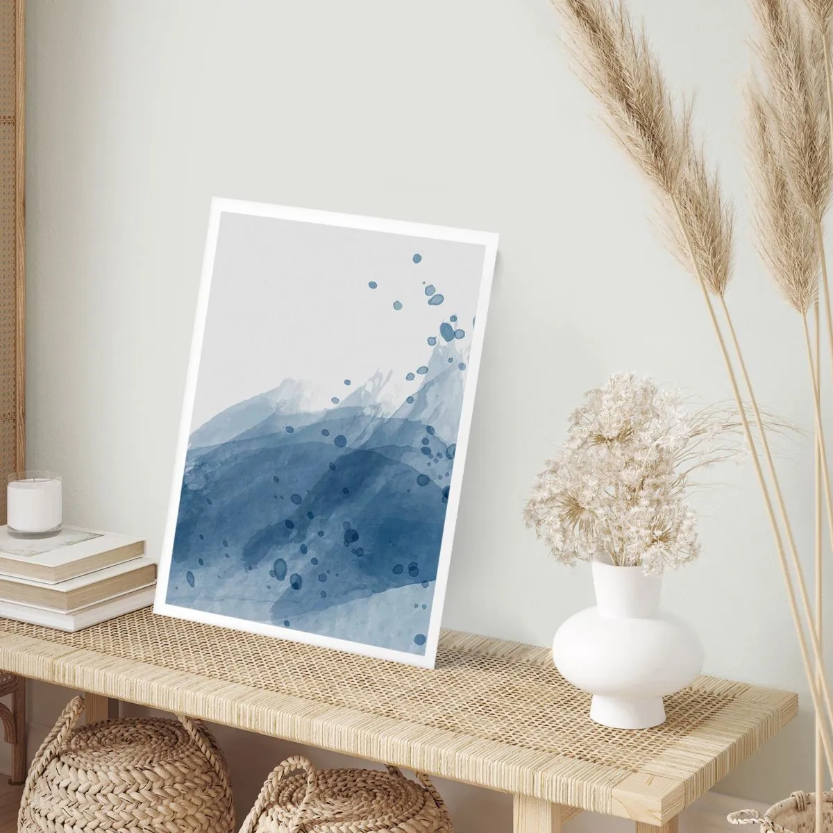 Plakát - Modrý tyl - 50x70 cm