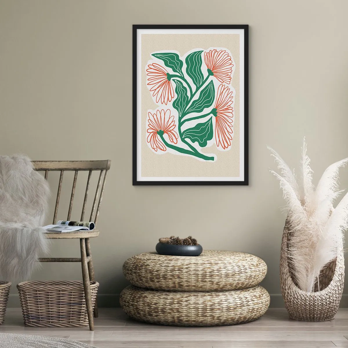 Plakát v černém rámu - Lidové i moderní - 61x91 cm