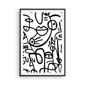 Plakát v černém rámu - Tváře a přeludy - 61x91 cm