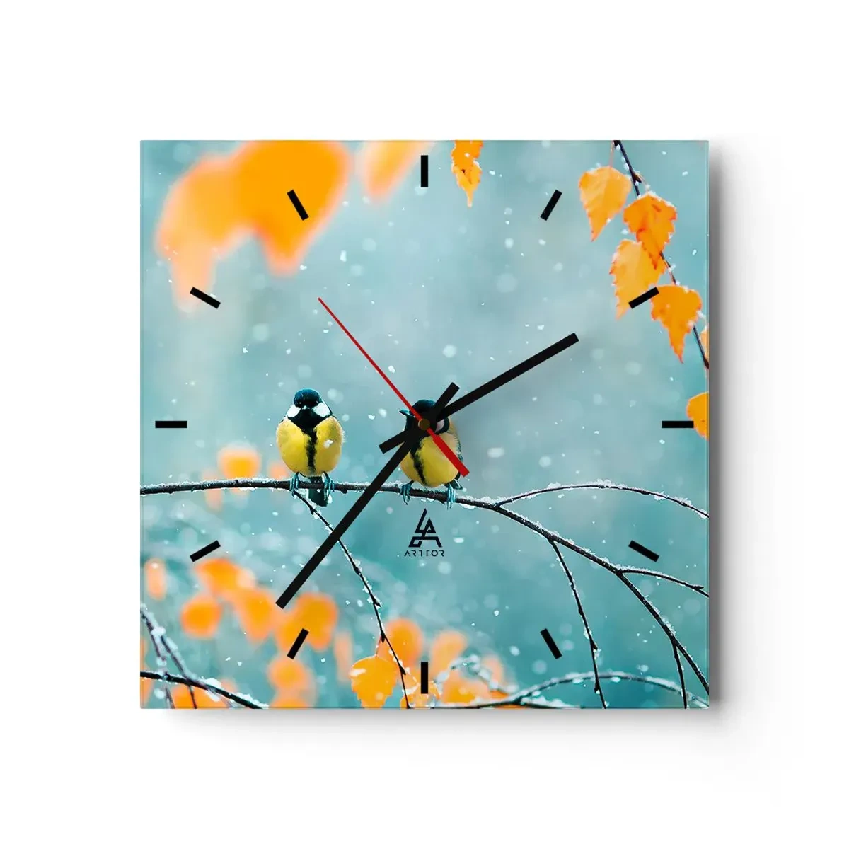 Nástěnné hodiny - Ptačí drby - 30x30 cm