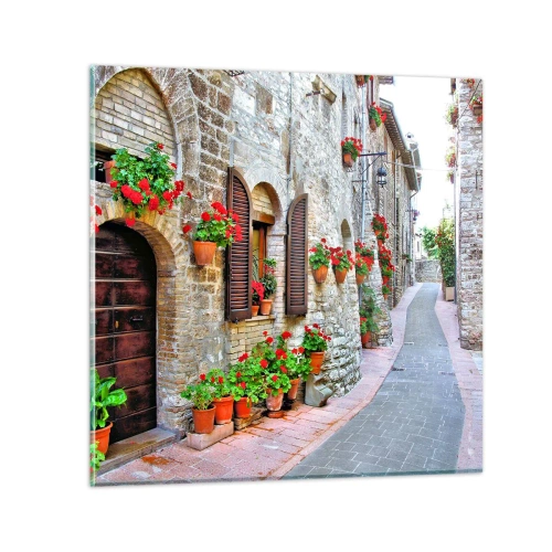 Obraz na skle - Italská atmosféra - 40x40 cm