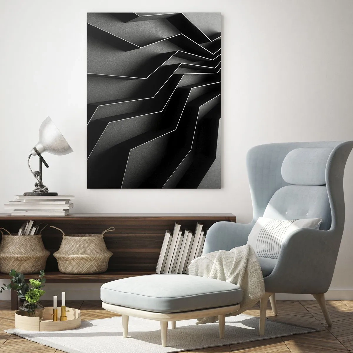 Obraz na skle - Prostorový pořádek - 50x70 cm