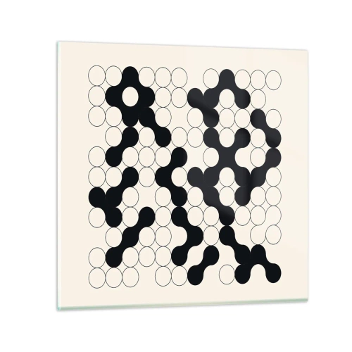 Obraz na skle - Čínská hra – variace - 70x70 cm