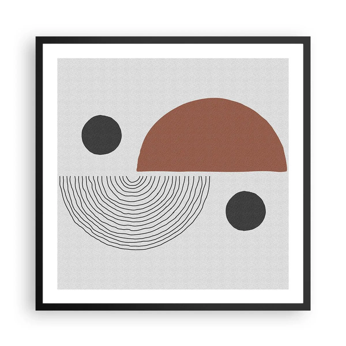 Plakát v černém rámu - Dokonalost kruhu - 60x60 cm