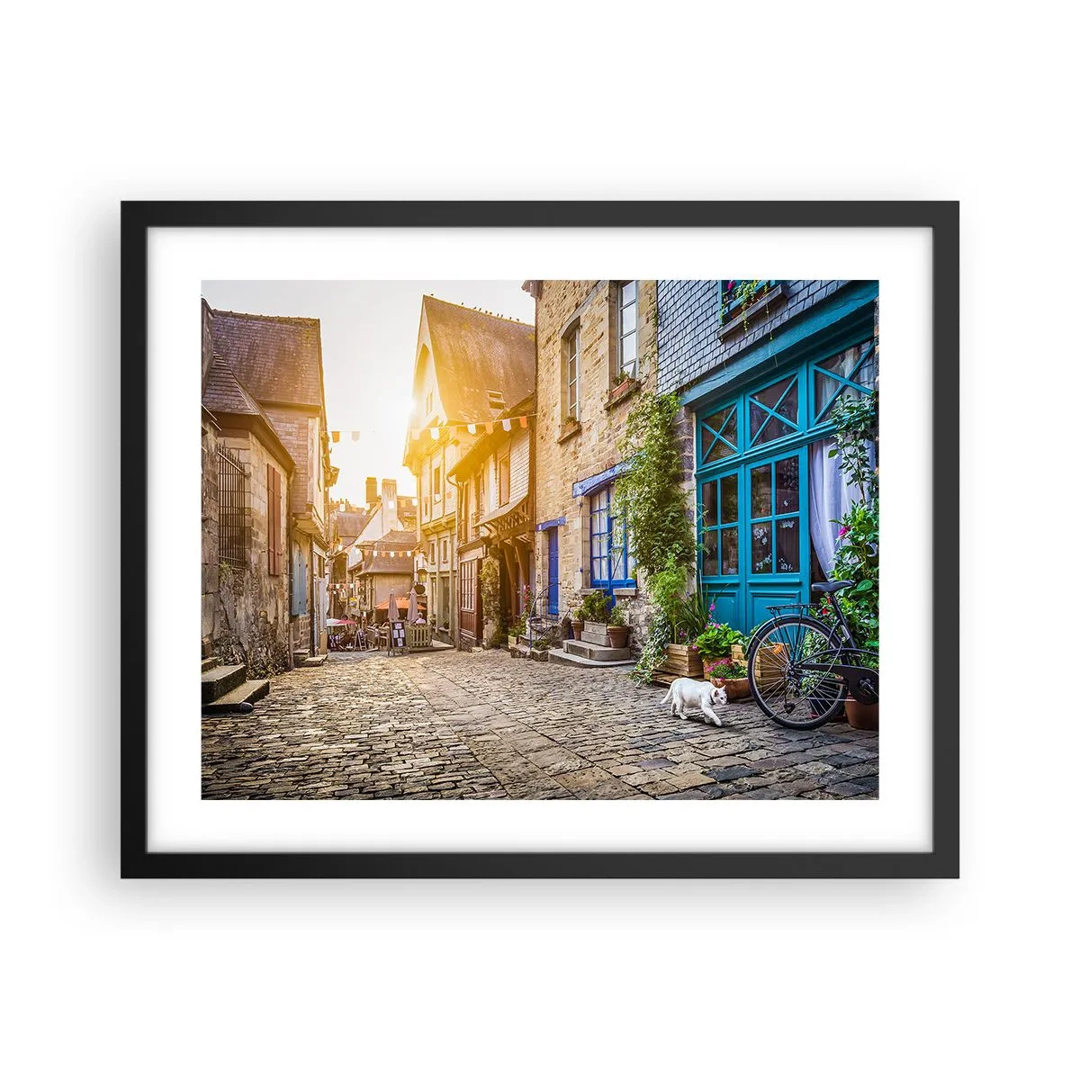 Plakát v černém rámu - Bílý duch městečka - 50x40 cm