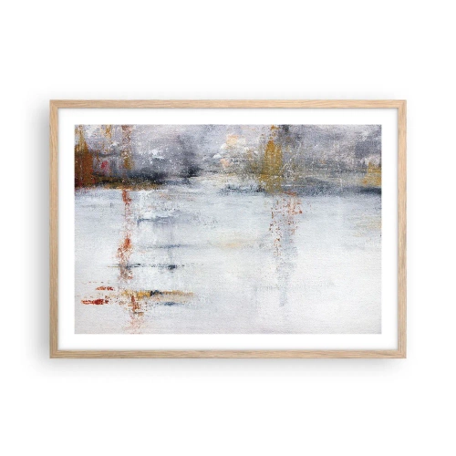 Plakát v rámu světlý dub - Za závojem vzduchu - 70x50 cm