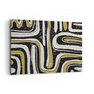 Obraz na plátně - Kompozice: trakty a uličky - 100x70 cm