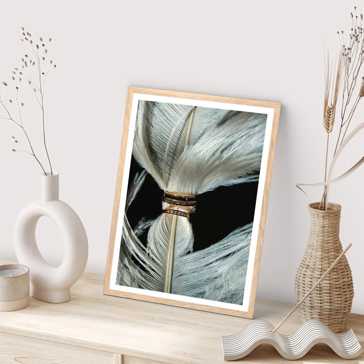 Plakát v rámu světlý dub - …a neopustím tě…. - 30x40 cm