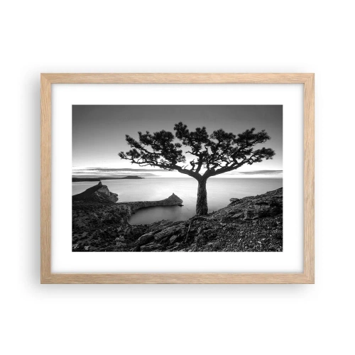 Plakát v rámu světlý dub - Klid až k horizontu - 40x30 cm