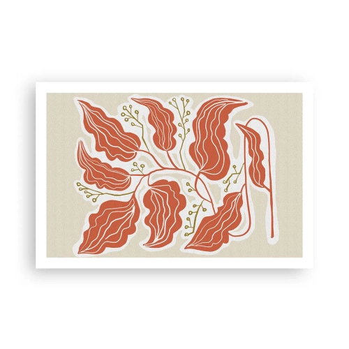 Plakát - Lidově a korálově - 91x61 cm