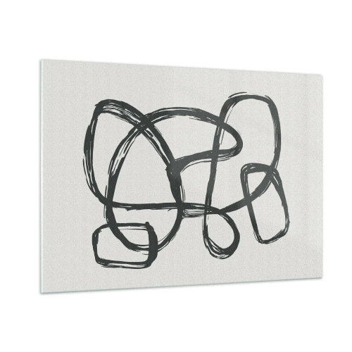 Obraz na skle - Abstrakce ve smyčce - 100x70 cm