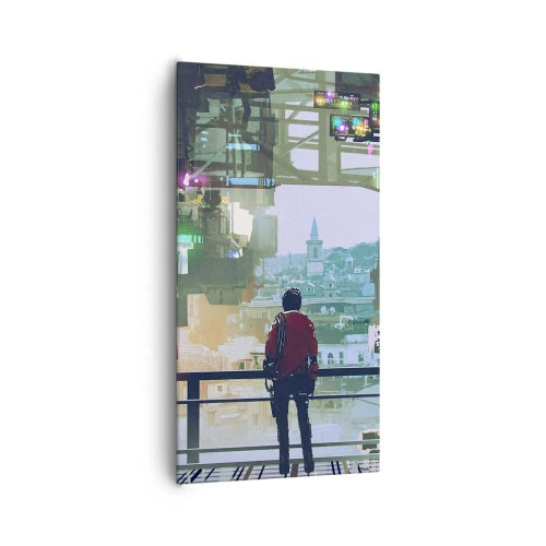 Obraz na plátně - Dva světy - 65x120 cm