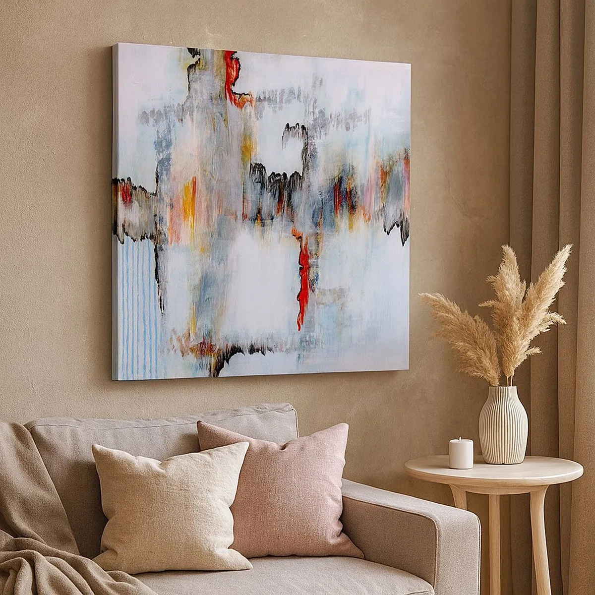 Obraz na plátně - Klackem po vodě - 30x30 cm