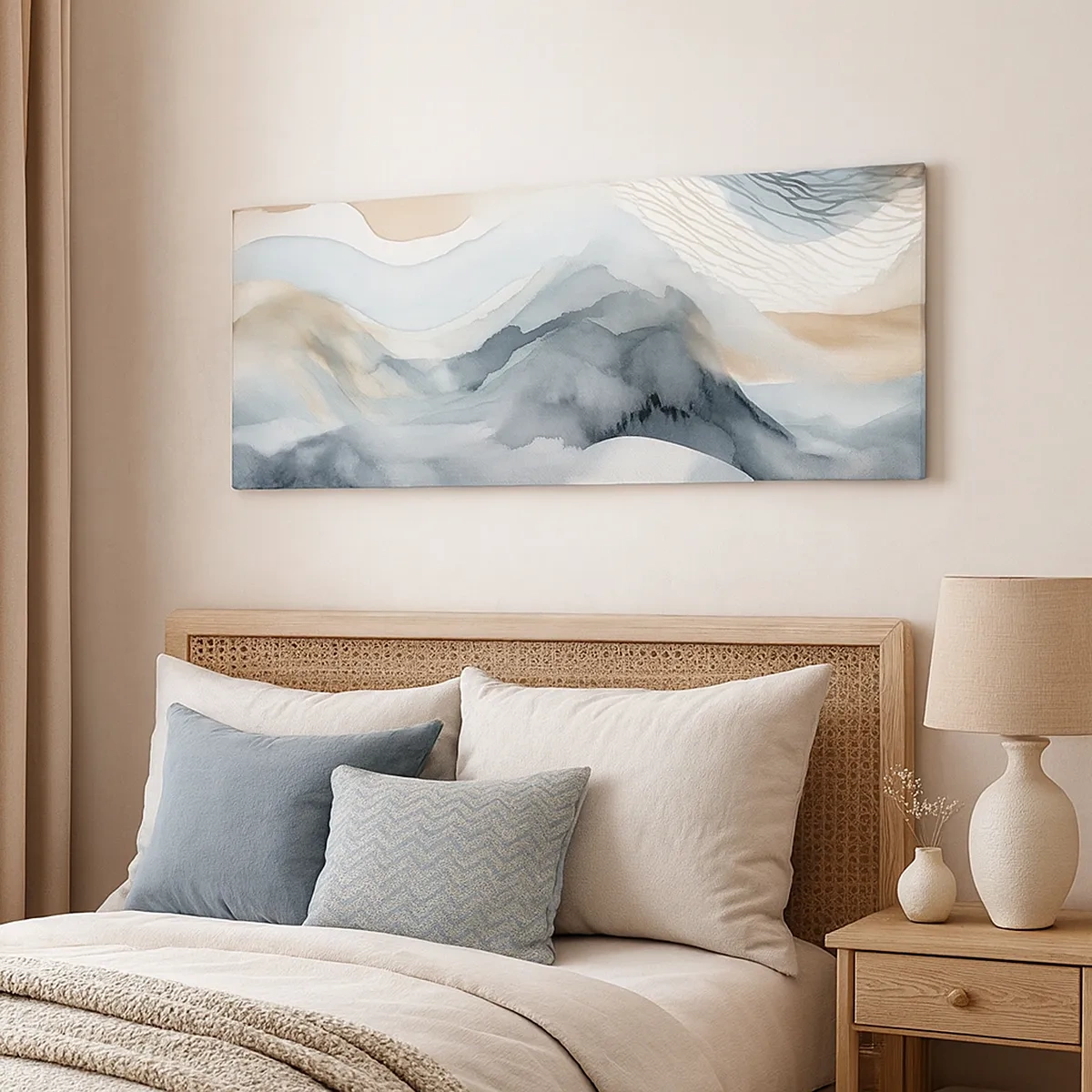 Obraz na plátně - Abstrakce sněhu a mlhy - 30x30 cm