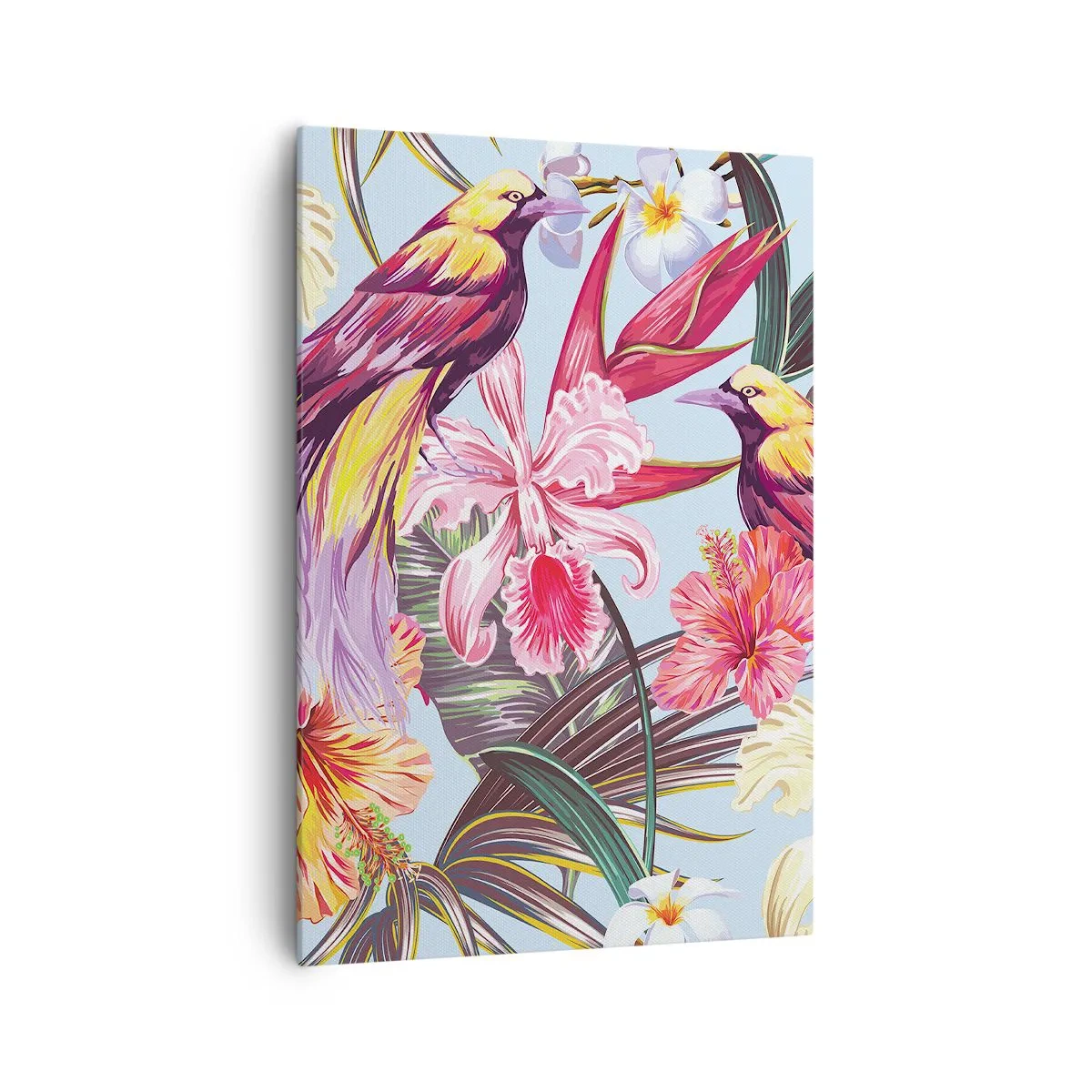 Obraz na plátně - Plátky a pírka - 70x100 cm