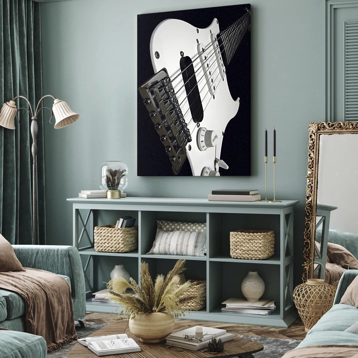 Obraz na plátně - Zvuk skrytý v bílé - 50x70 cm