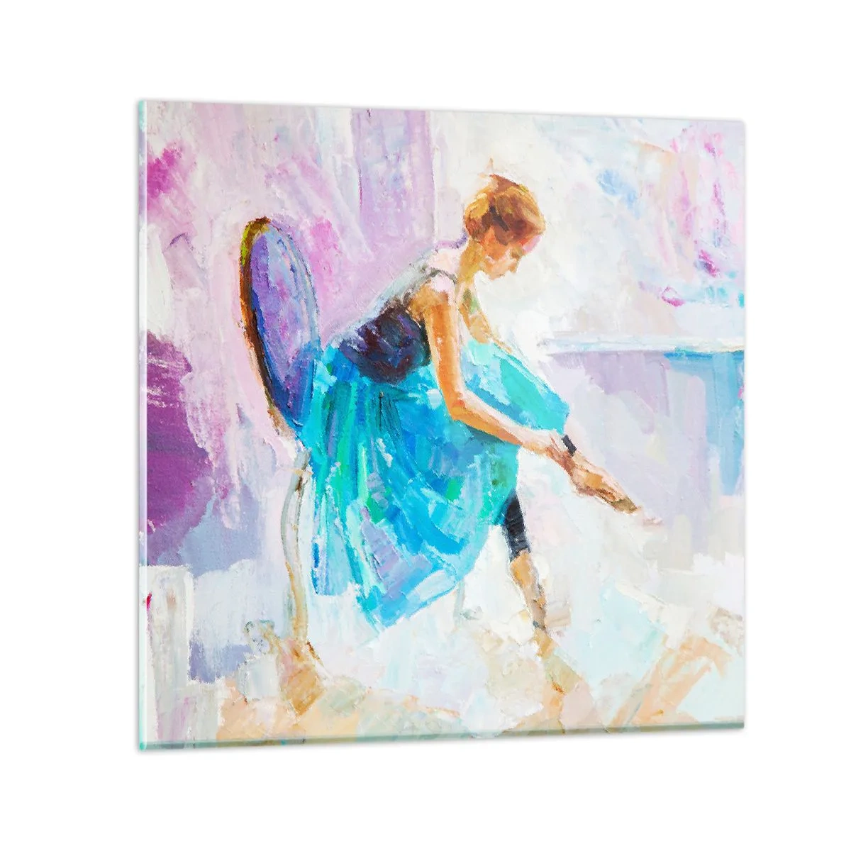 Obraz na skle - Nevyslovený vděk, jemné kouzlo - 40x40 cm