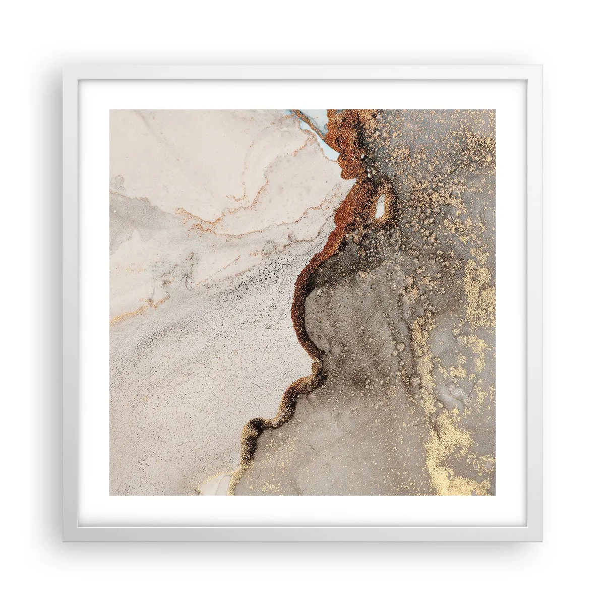 Plakát v bílém rámu - Na hranici barev - 50x50 cm