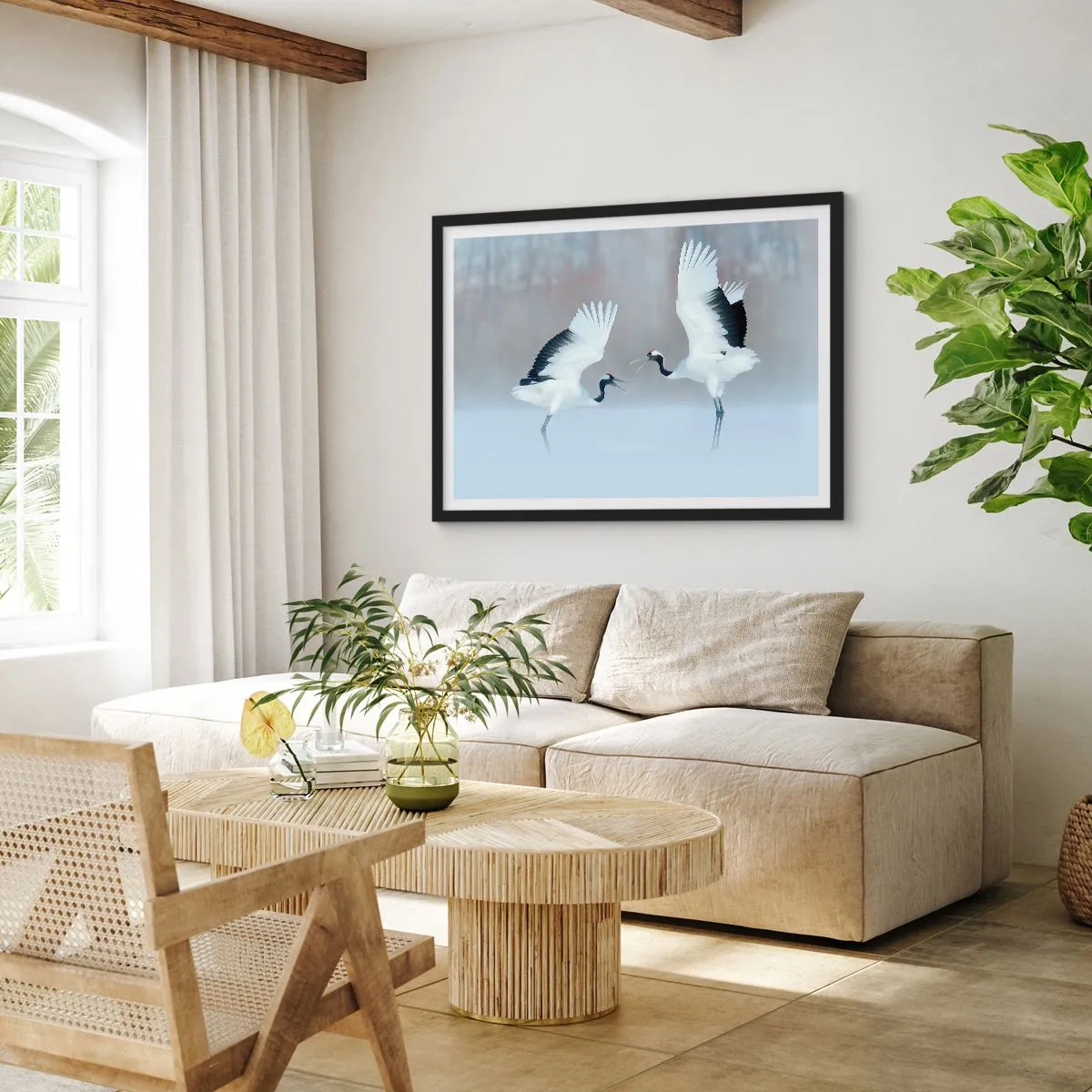 Plakát v černém rámu - Tanec v mlze - 100x70 cm