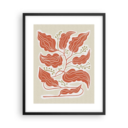 Plakát v černém rámu - Lidově a korálově - 40x50 cm