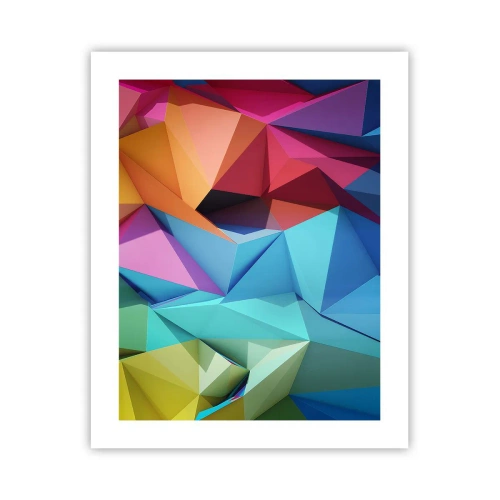 Plakát - Duhové origami - 40x50 cm