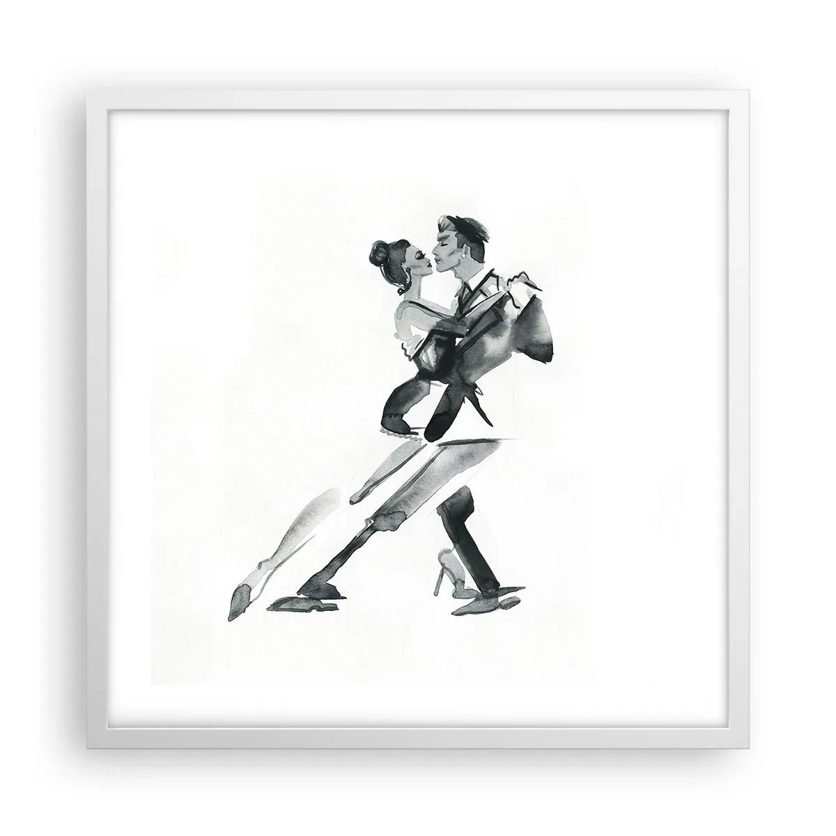 Plakát v bílém rámu - V jednom rytmu - 50x50 cm